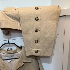 Lewit Tan cotton/linen pant suit for Women